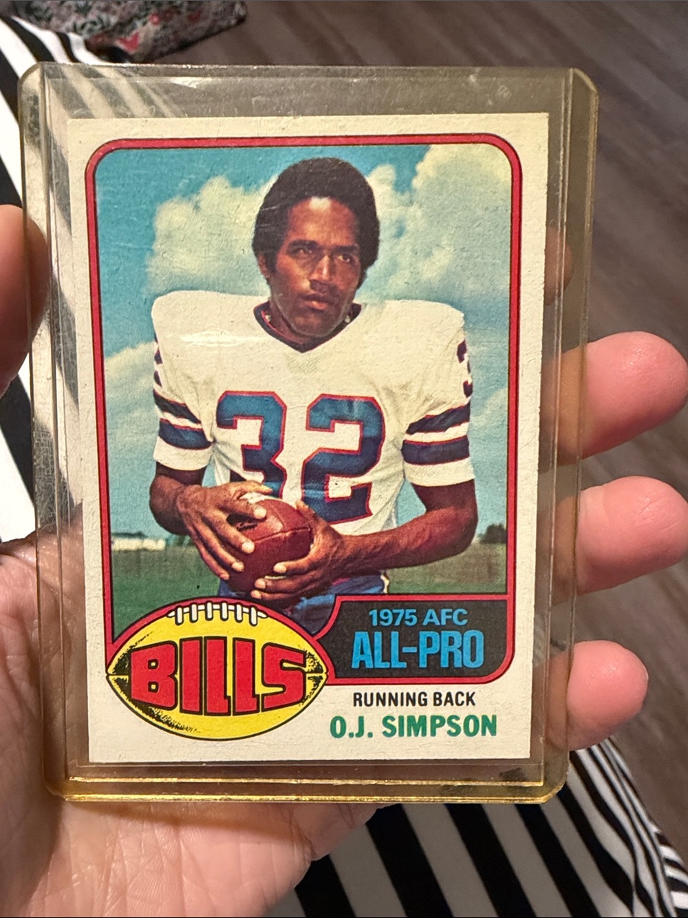1975 O.J. Simpson Buffalo Bills All-Pro Football Card